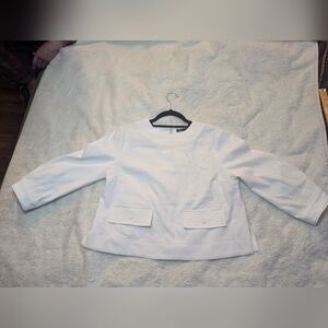 Zara white sailor top sz L